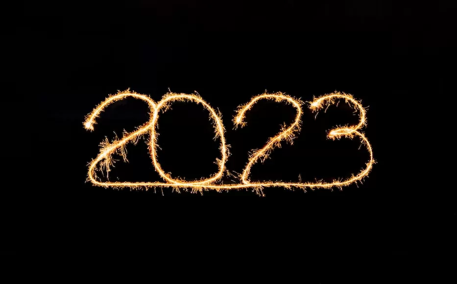 2023 on black background